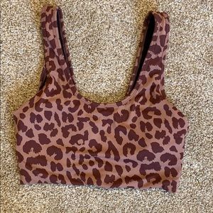 Balance Athletica dusk King cheetah sports bra.